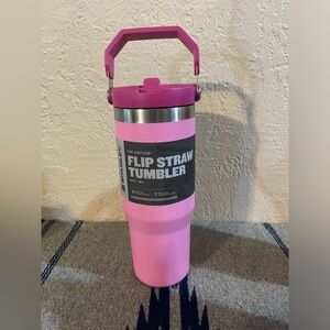 Stanley 30oz Ice Flow Flip Straw Tumbler in Peony